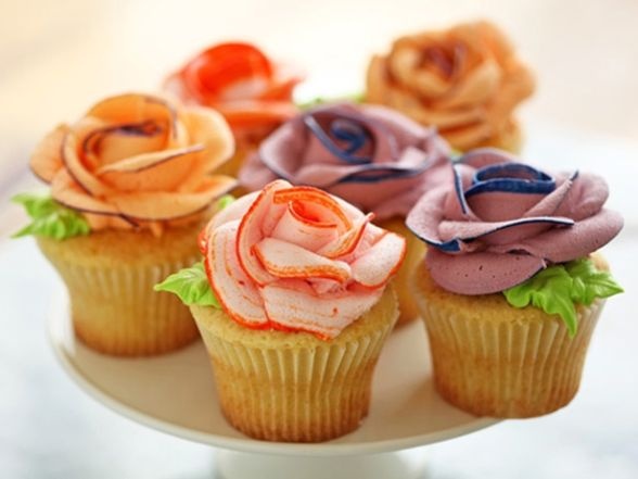 Rosas de cupcakes