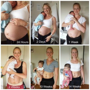 Una madre muestra los cambios en su cuerpo tras el embarazo