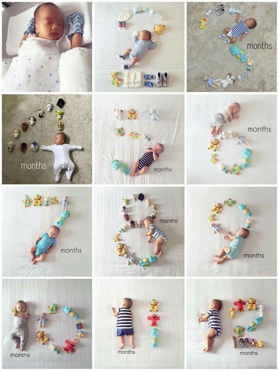 Fotografías para el cumple mes del bebé